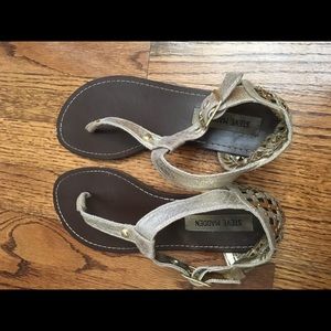 Steve Madden gold sandals